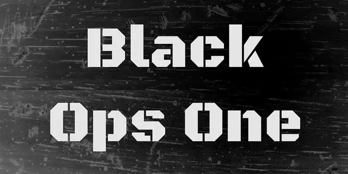 Przykładowa czcionka Black Ops #1