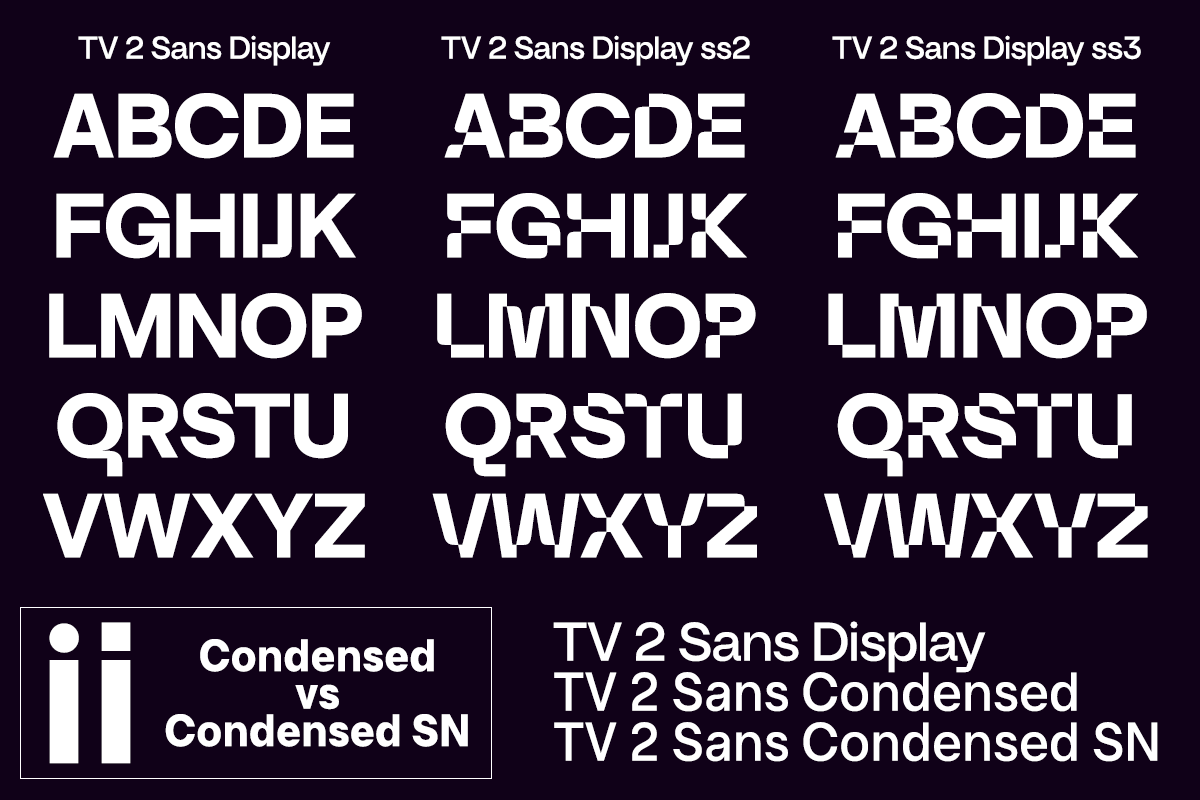 Przykładowa czcionka TV 2 Sans Display #1