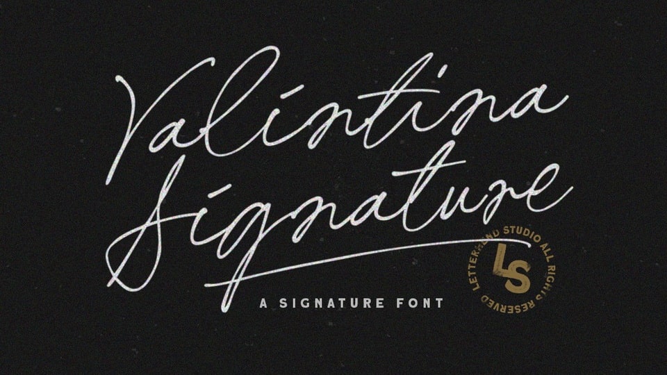 Przykładowa czcionka Valintina Signature #1