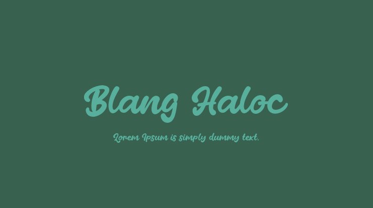 Przykładowa czcionka Blang Haloc #1