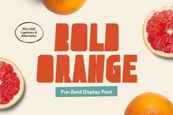 Przykładowa czcionka Bold Orange #1