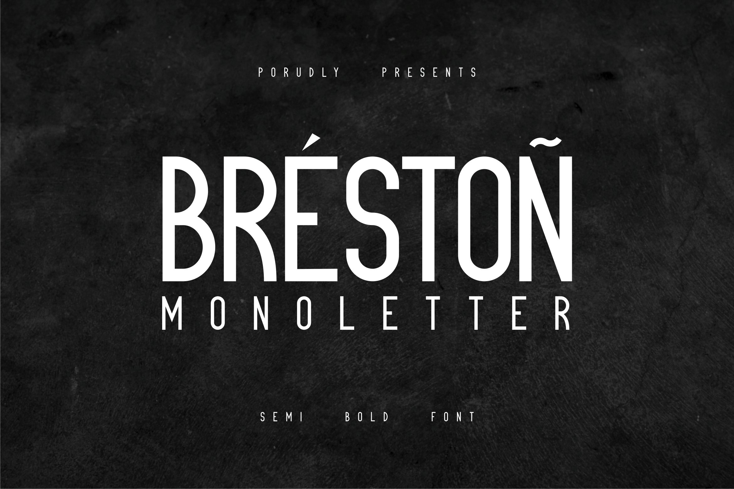 Przykładowa czcionka Breston Monoletter #1