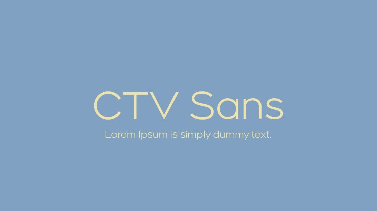 Przykładowa czcionka CTV Sans #1