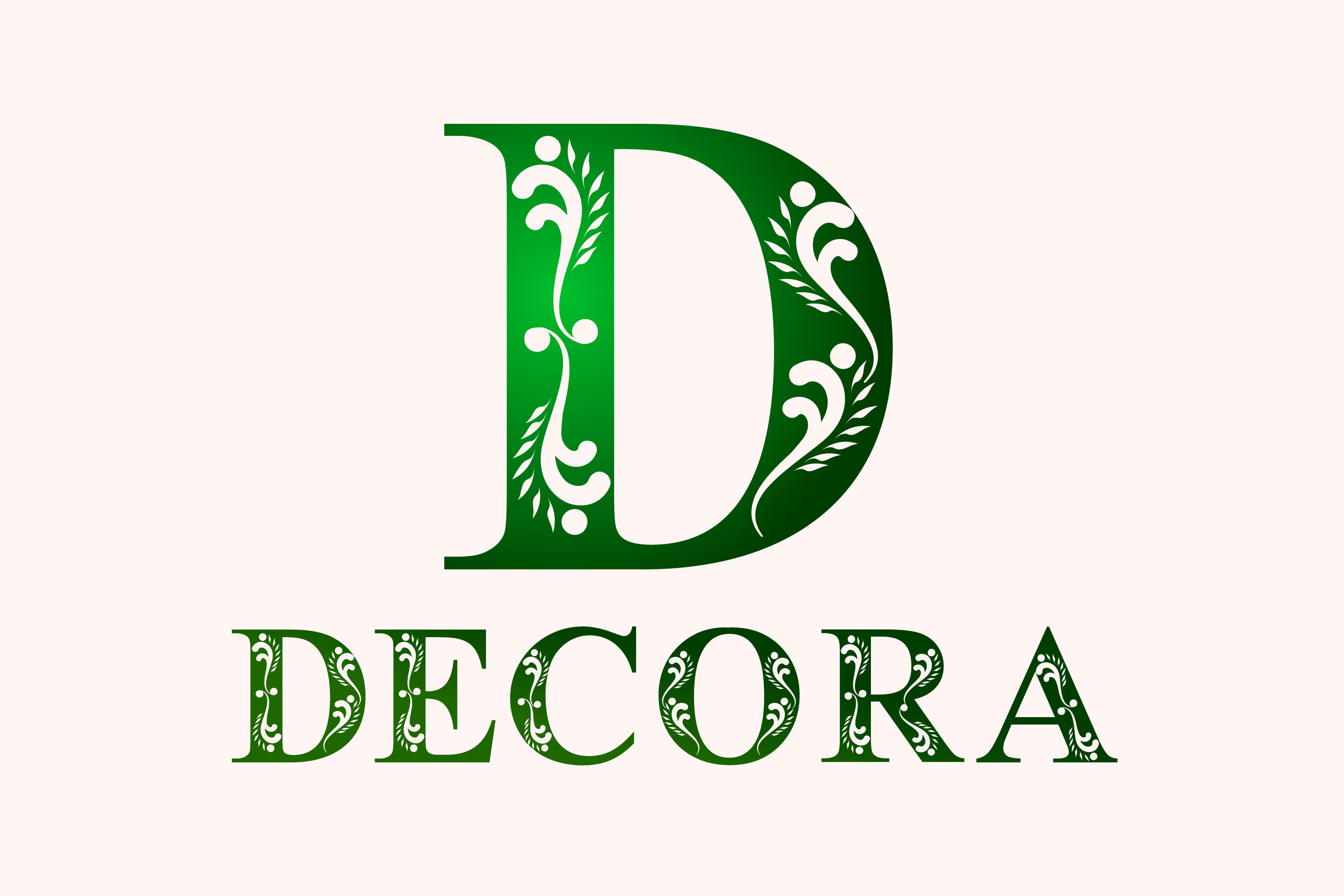 Przykładowa czcionka Decora Monogram #1