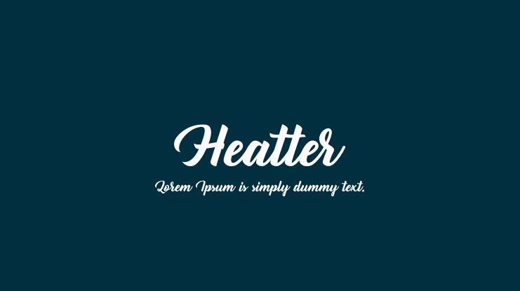 Przykładowa czcionka Heatter #1