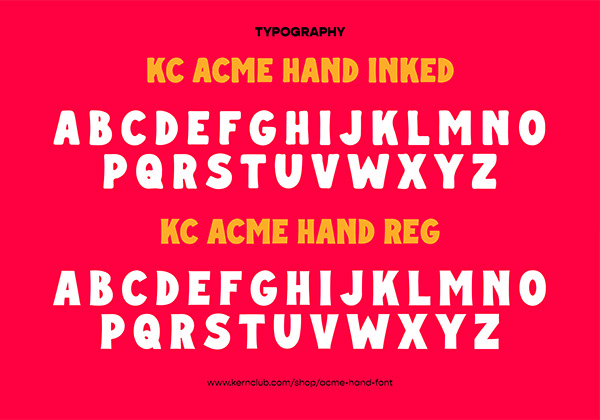 Przykładowa czcionka KC Acme Hand #1