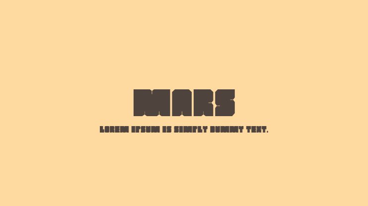 Przykładowa czcionka Mars PAC #1