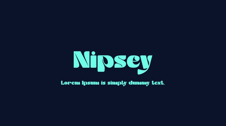 Przykładowa czcionka Nipsey #1