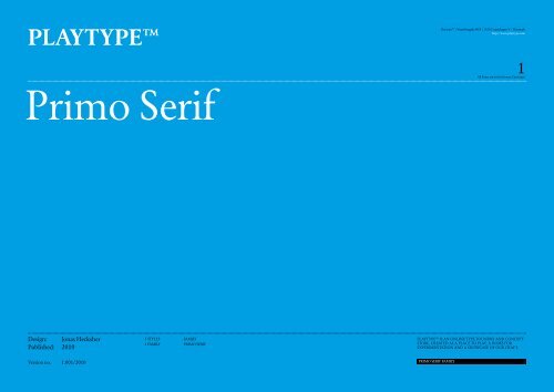 Przykładowa czcionka Primo Serif #1