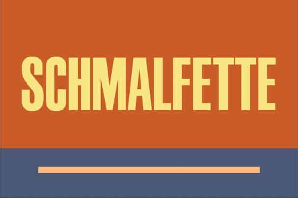 Przykładowa czcionka Schmalfette #1