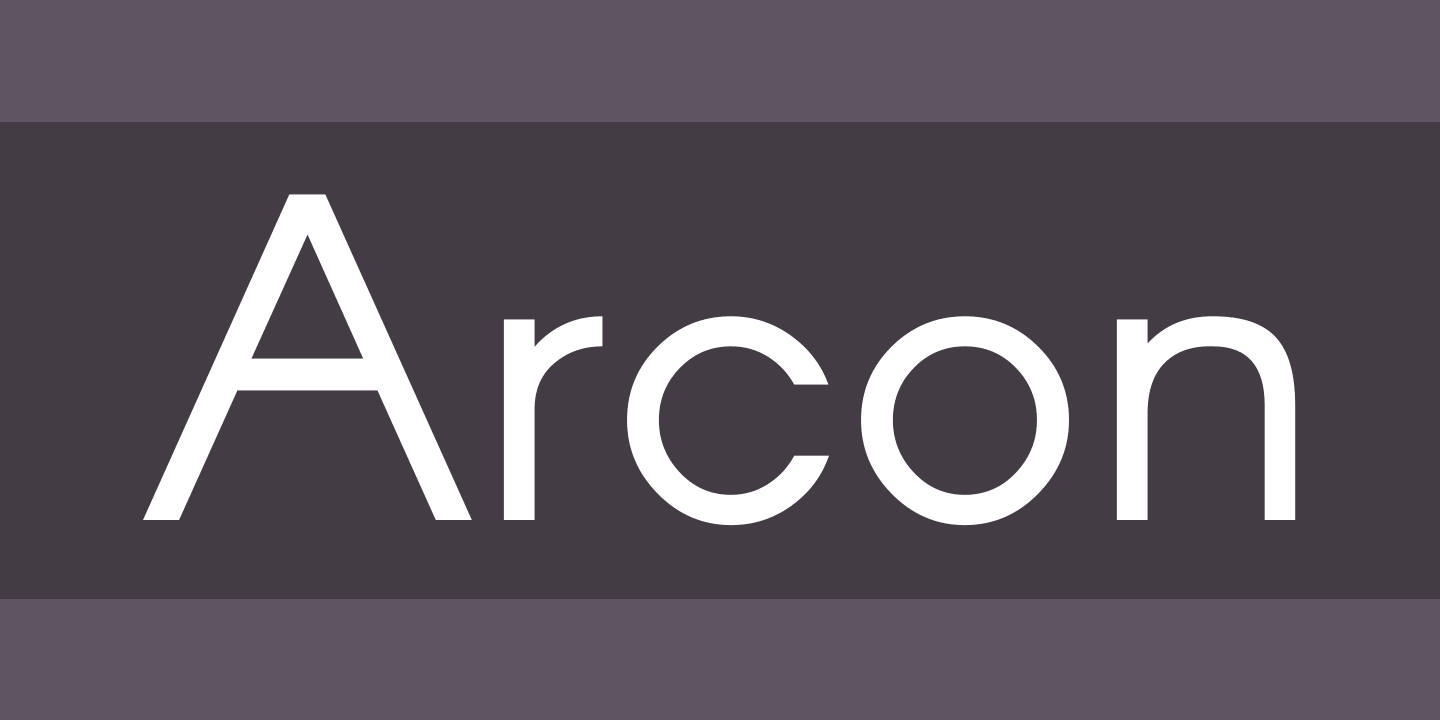 Przykładowa czcionka Arcon #1