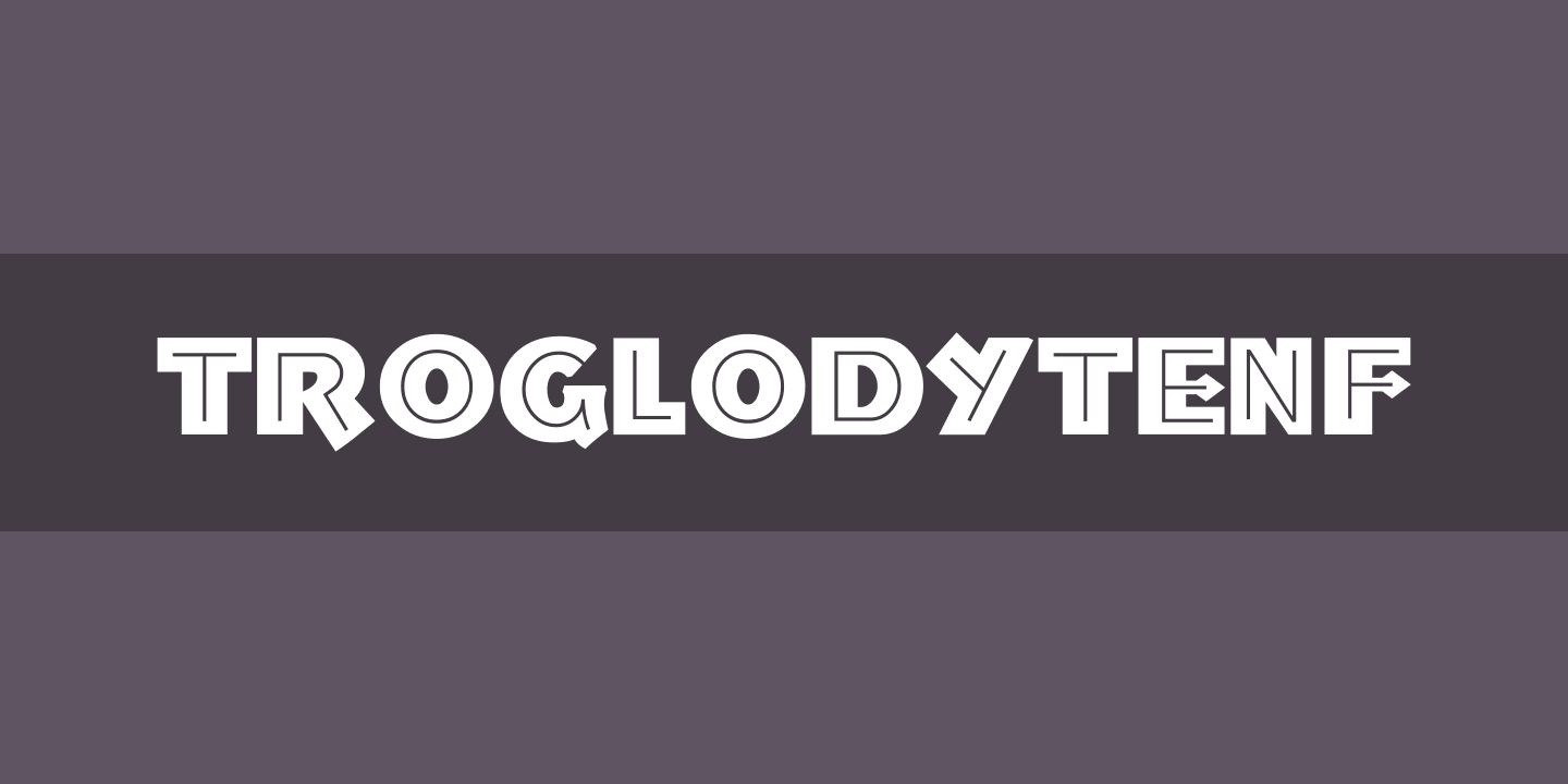 Przykładowa czcionka TroglodyteNF #1