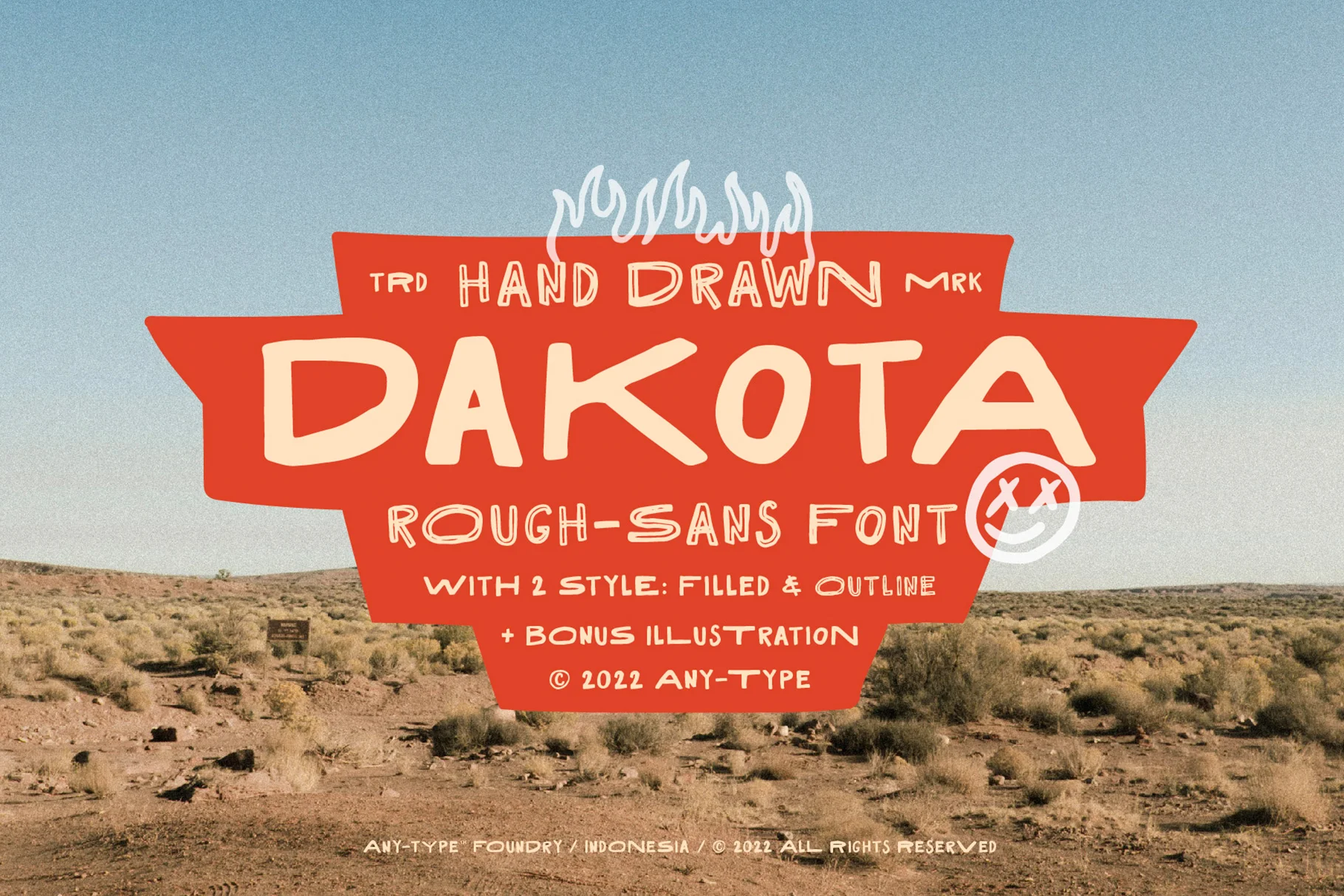 Przykładowa czcionka Dakota Rough #1
