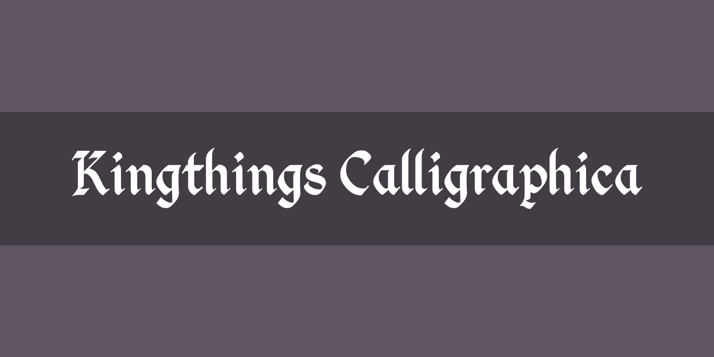 Przykładowa czcionka Kingthings Calligraphica #1