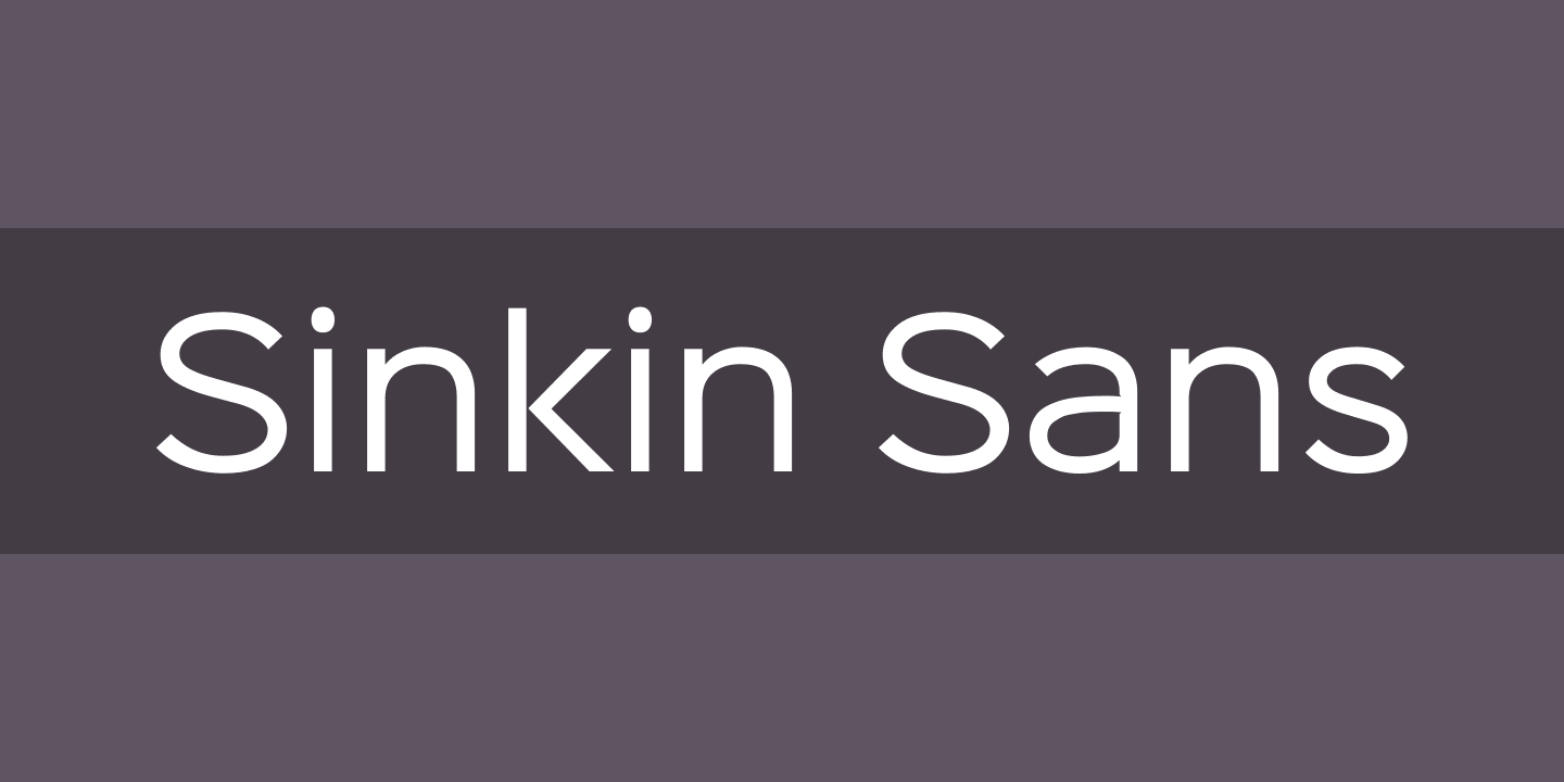 Przykładowa czcionka Sinkin Sans #1