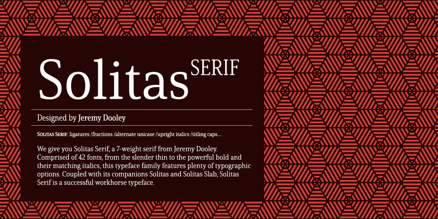 Przykładowa czcionka Solitas Serif #1