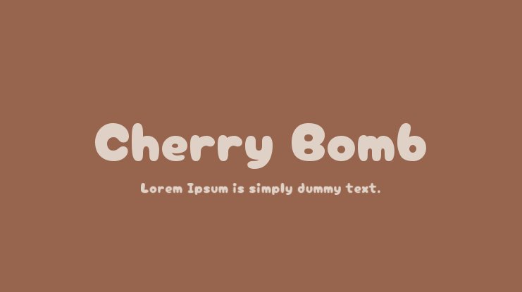 Przykładowa czcionka Cherry Bomb One #1