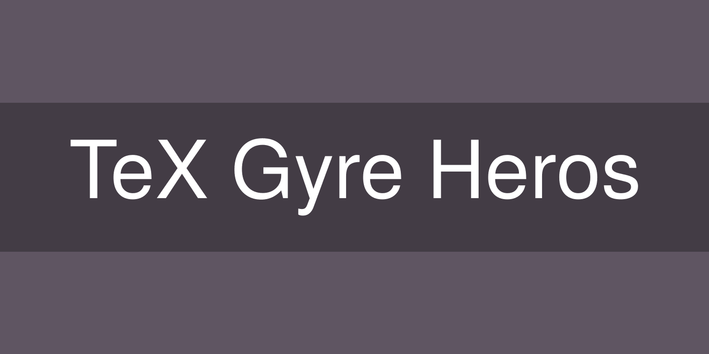 Przykładowa czcionka TeX Gyre Heros #1