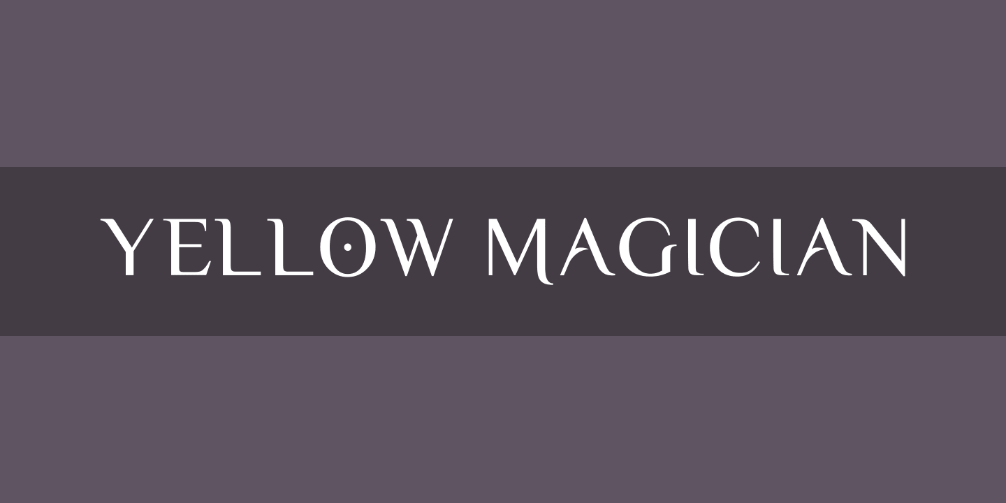 Przykładowa czcionka Yellow Magician #1