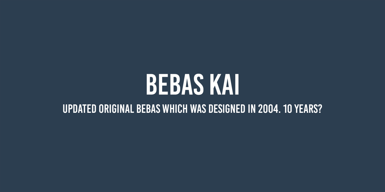 Przykładowa czcionka Bebas Kai #1