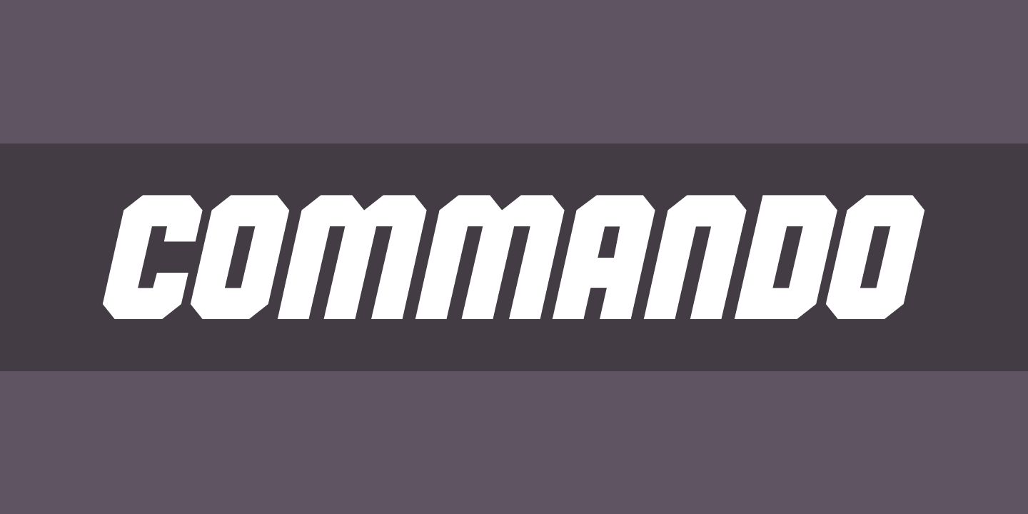 Przykładowa czcionka Commando #1