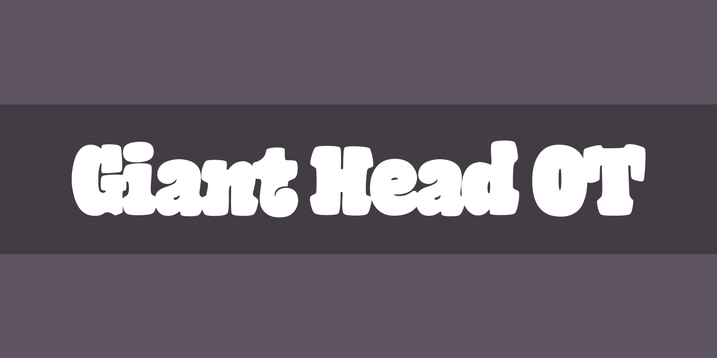 Przykładowa czcionka Giant Head OT #1