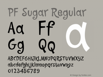 Przykładowa czcionka PF Sugar #1
