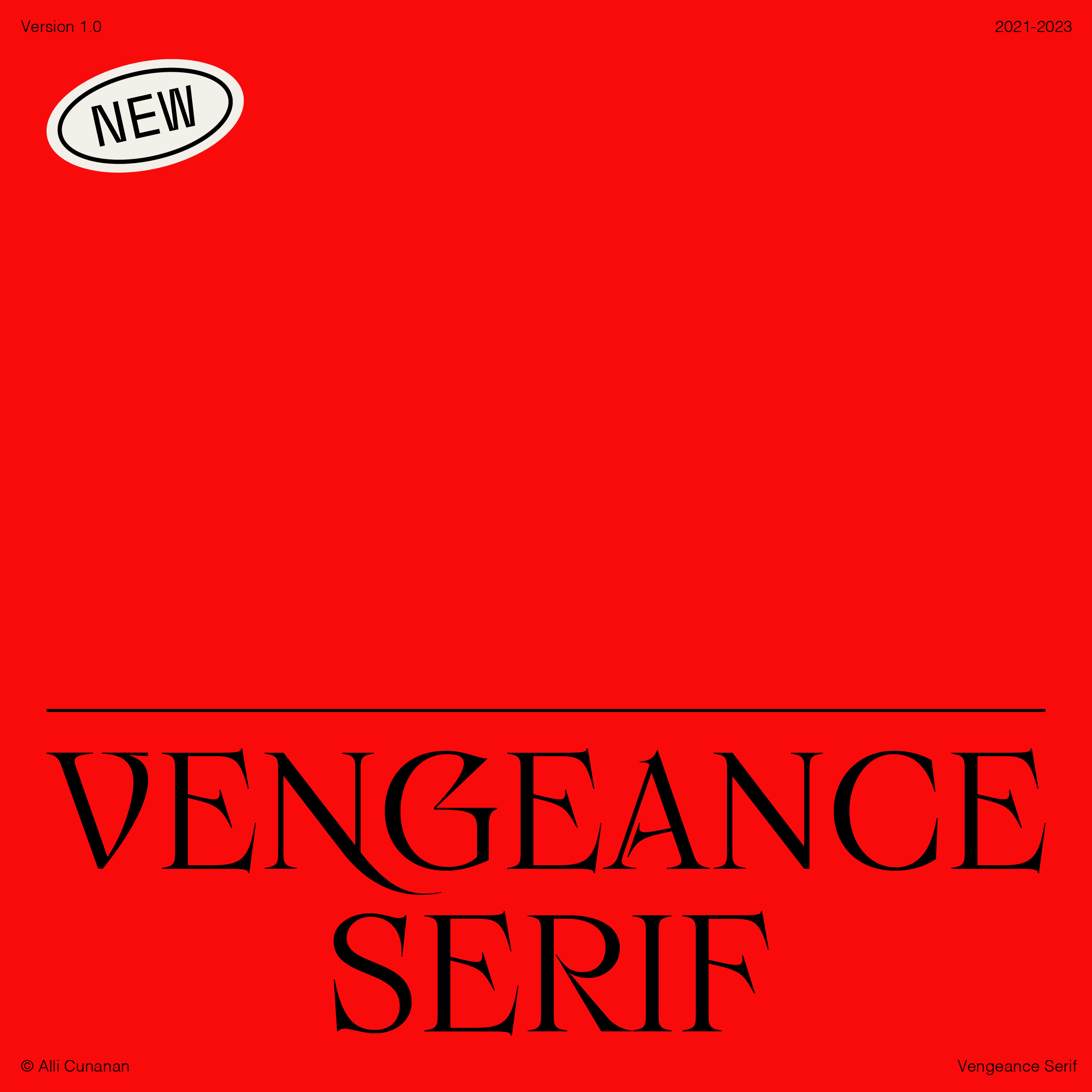 Przykładowa czcionka Vengeance Serif #1