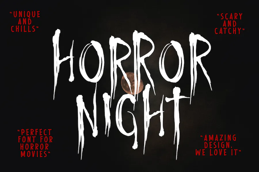 Przykładowa czcionka Horror Night #1