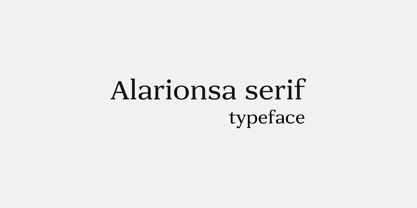 Przykładowa czcionka Alarionsa Serif #1
