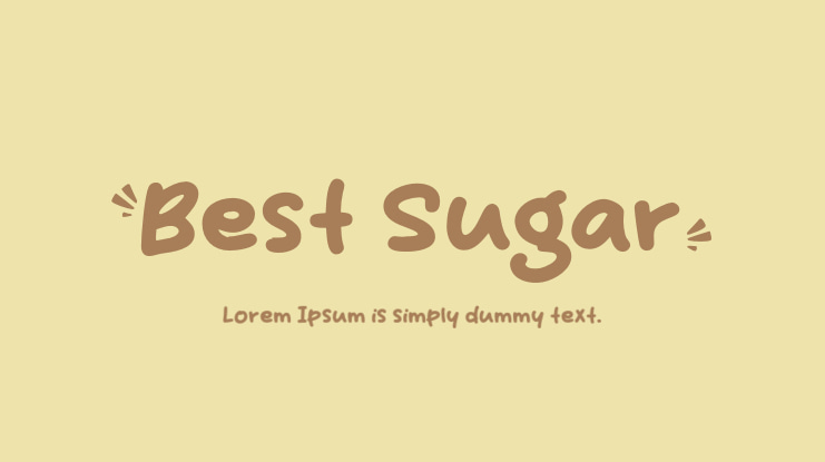 Przykładowa czcionka Best Sugar #1
