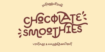Przykładowa czcionka Chocolate Smoothies #1