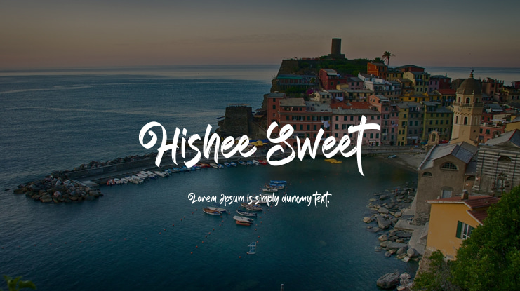 Przykładowa czcionka Hishee Sweet #1