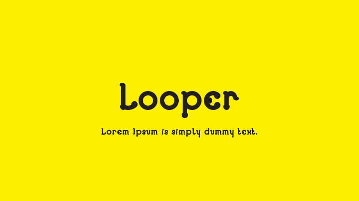 Przykładowa czcionka Looper #1