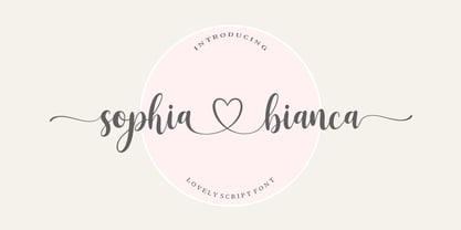 Przykładowa czcionka Sophia Bianca #1