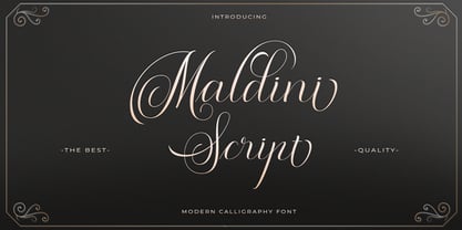 Przykładowa czcionka Maldini Script #1