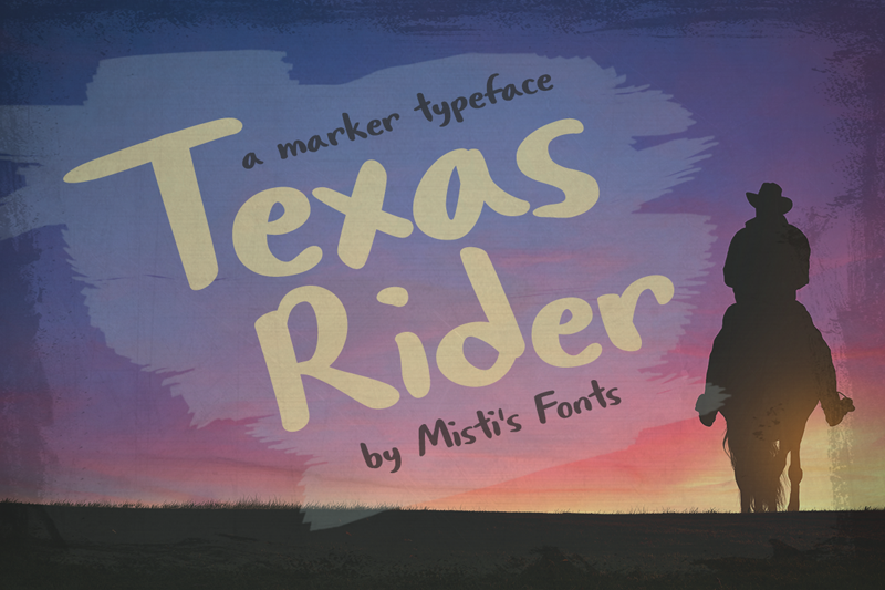 Przykładowa czcionka Texas Rider #1