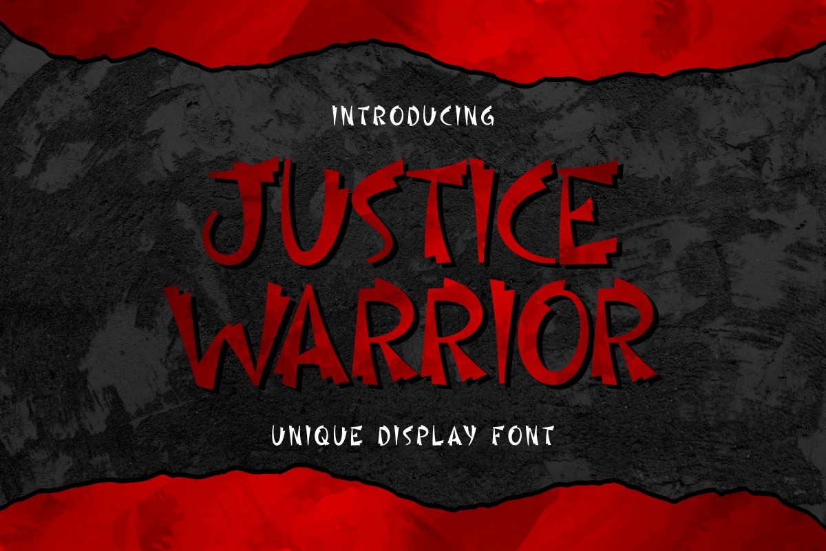 Przykładowa czcionka Justice Warrior #1