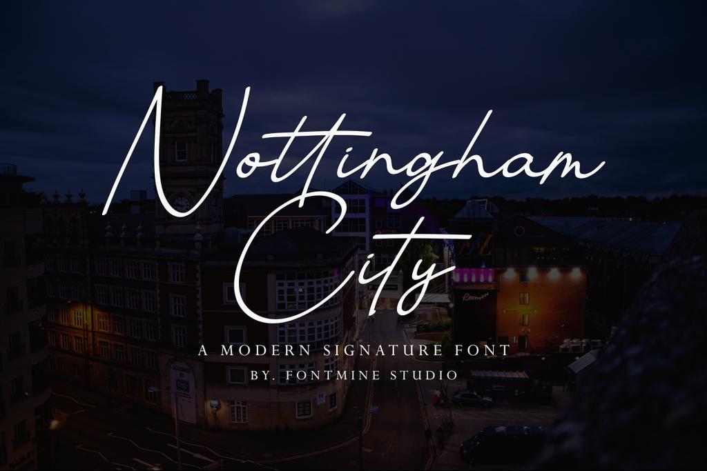 Przykładowa czcionka Nottingham City #1