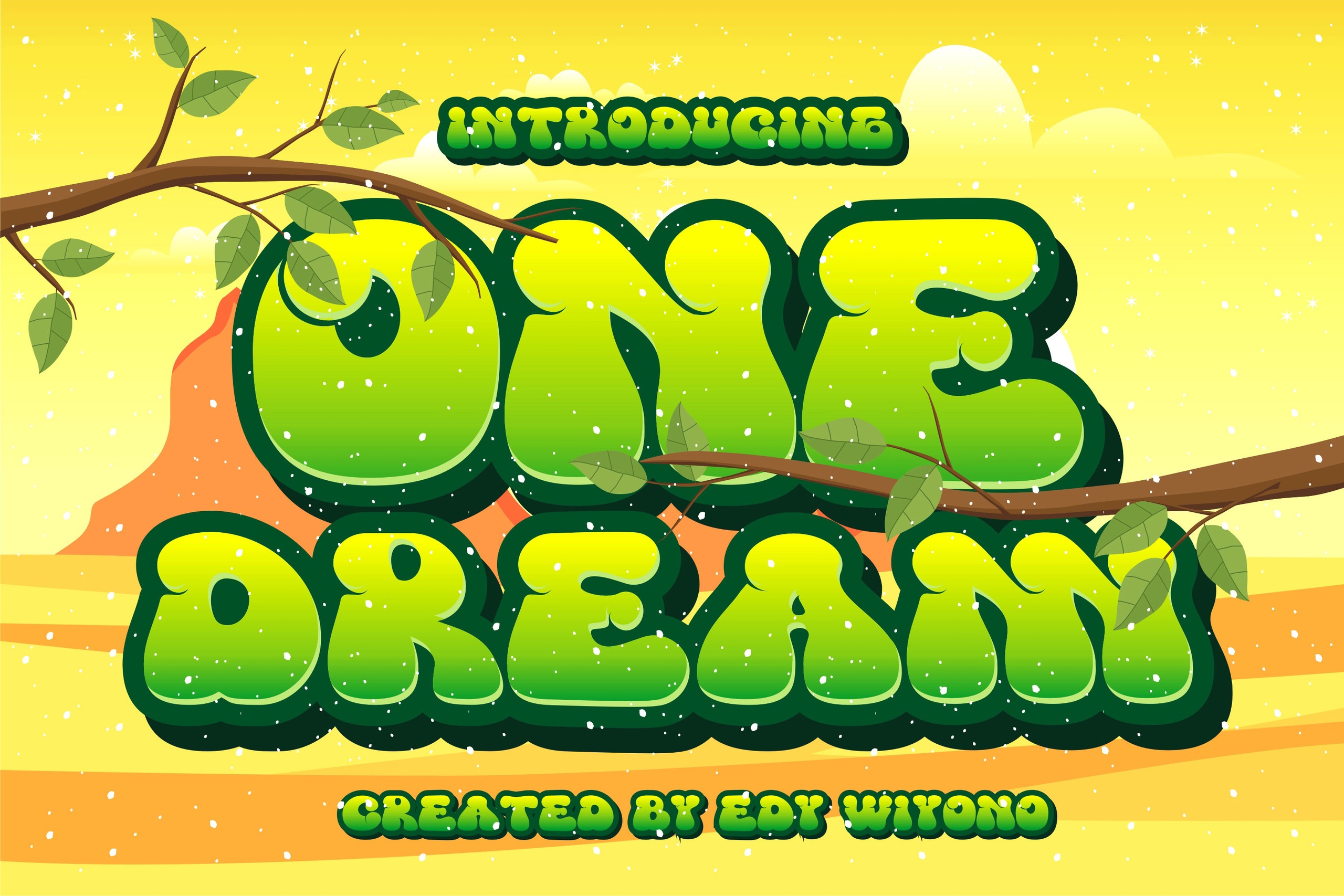 Przykładowa czcionka One Dream #1
