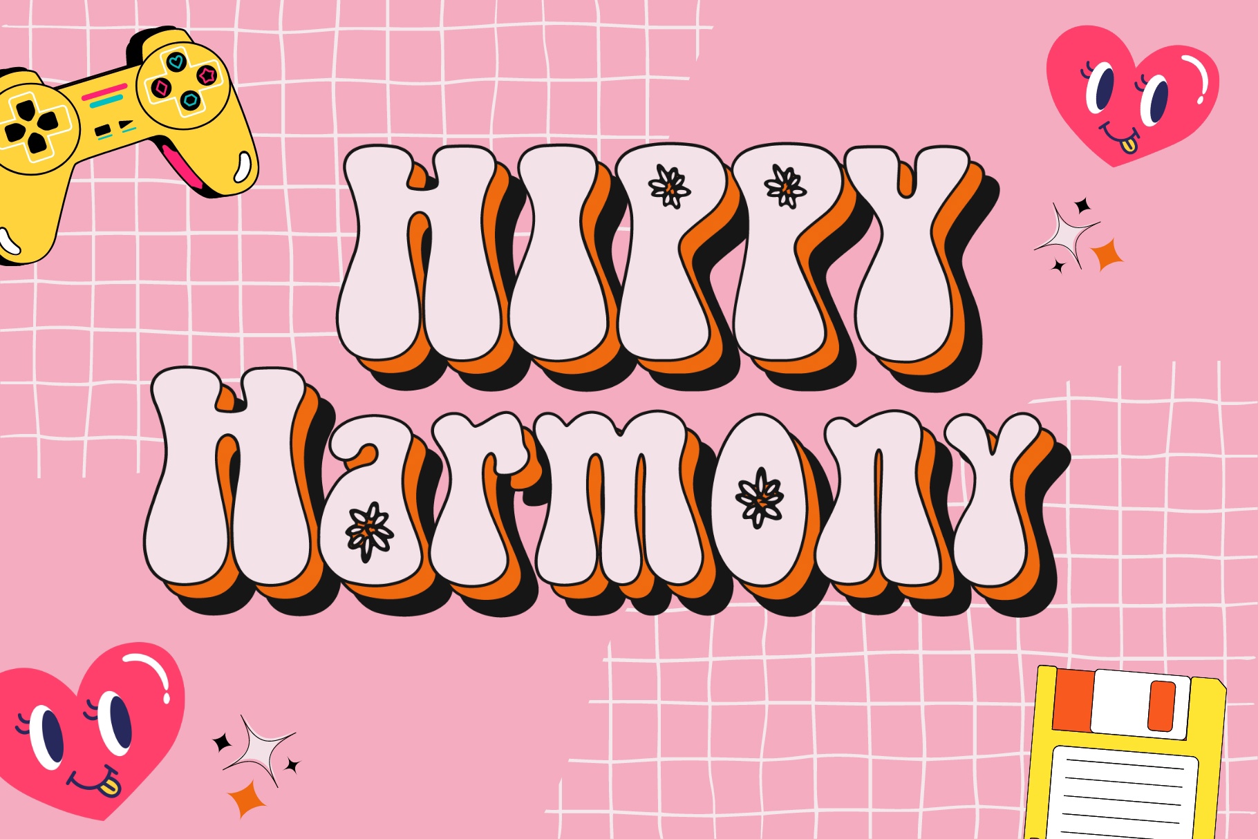 Przykładowa czcionka Hippy Harmony #1