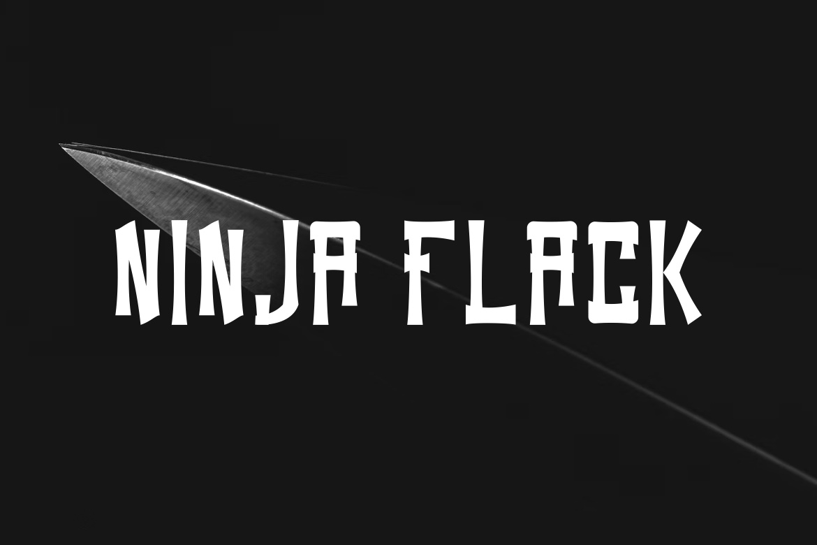 Przykładowa czcionka Ninja Flack #1