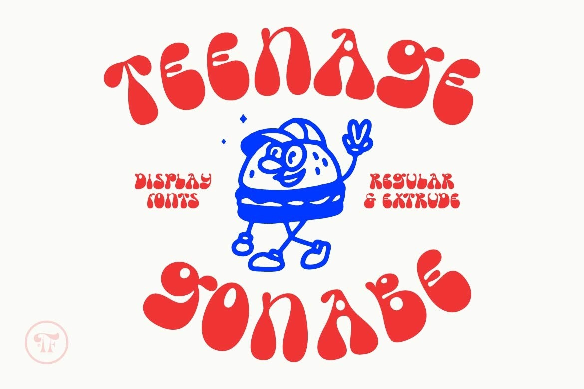 Czcionka Teenage Gonabe