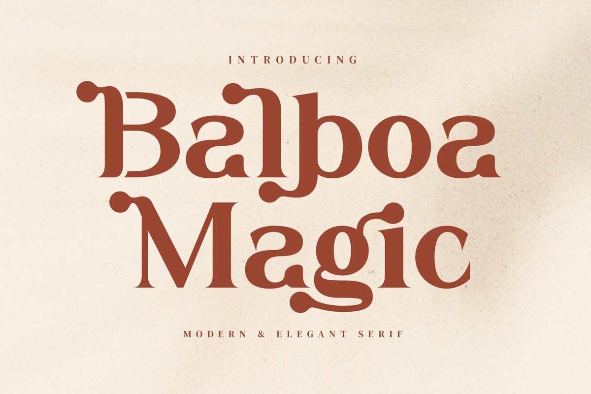Przykładowa czcionka Balboa Magic #1