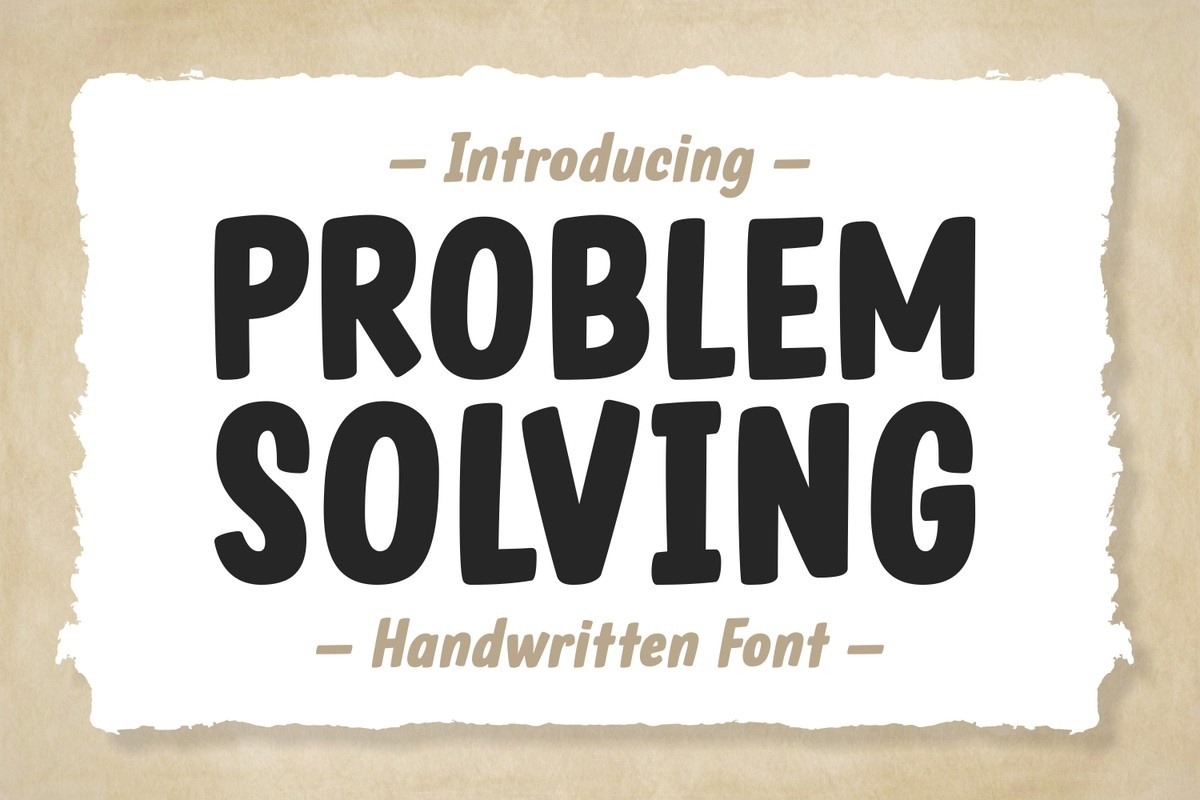 Przykładowa czcionka Problem Solving #1