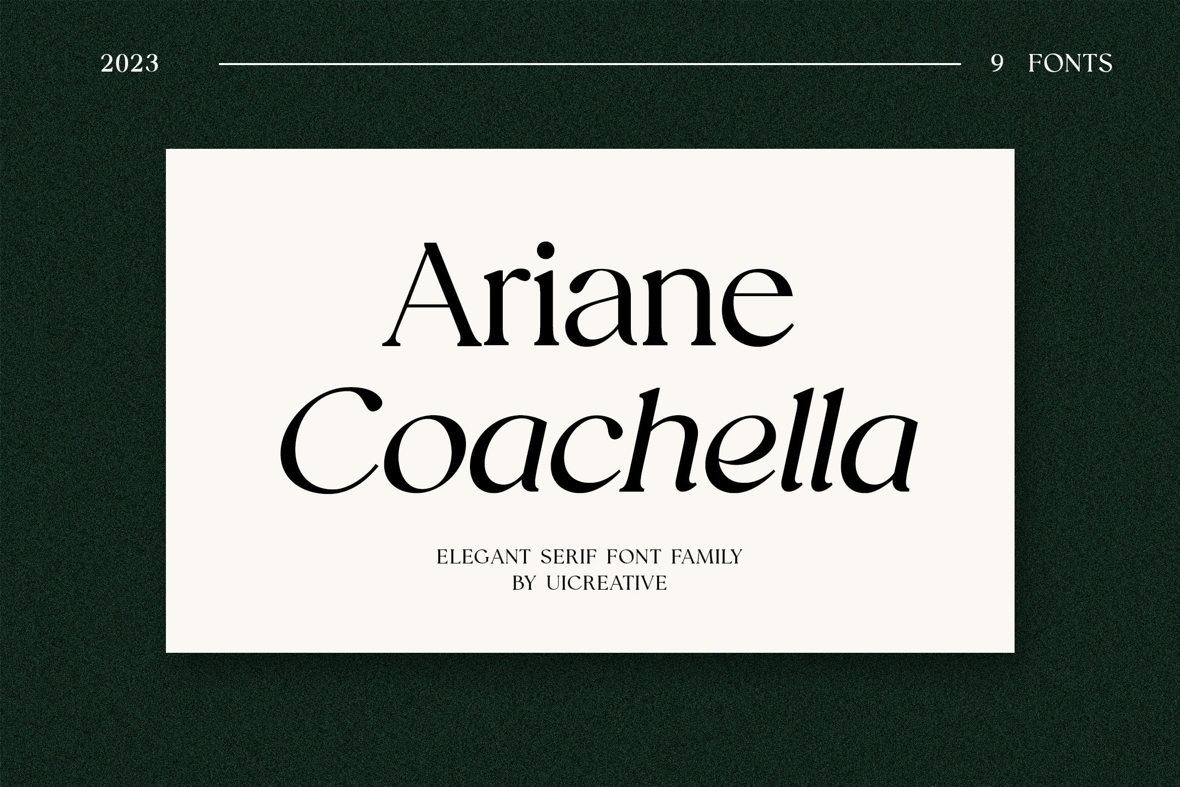 Przykładowa czcionka Ariane Coachella #1