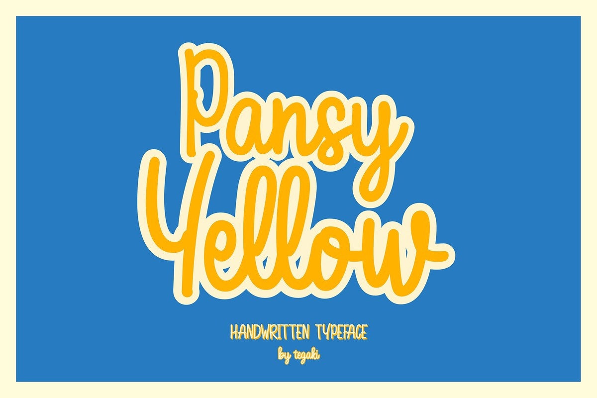 Przykładowa czcionka Pansy Yellow #1