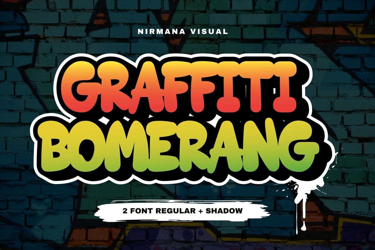 Przykładowa czcionka Graffiti Bomerang #1