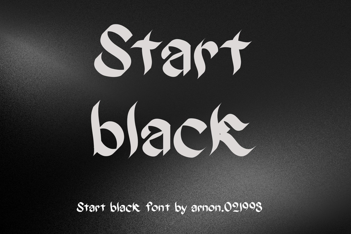 Przykładowa czcionka Start Black #1