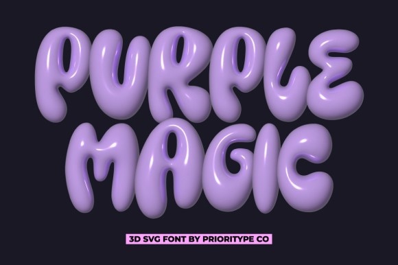 Przykładowa czcionka Purple Magic SVG #1